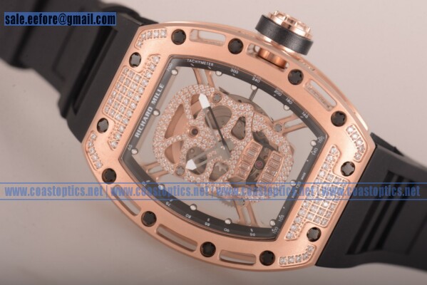 1:1 Clone Replica Richard Mille RM 52-01 Chrono Watch Rose Gold